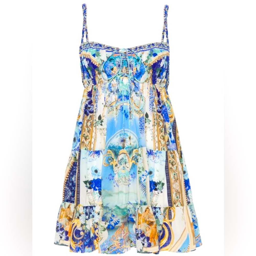 Camilla bust tiered mini dress